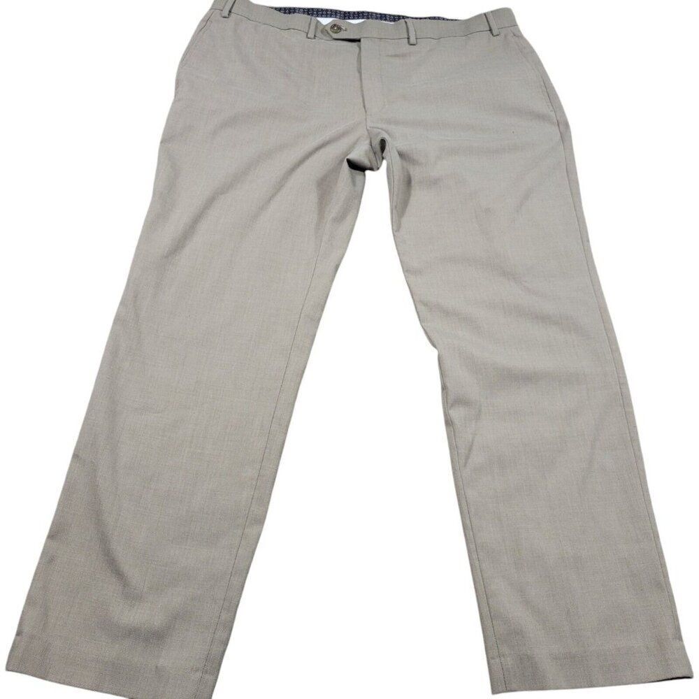 Lauren Ralph Lauren Dress Pants Mens 40x30 Brown Slacks Poly Blend Flaw*